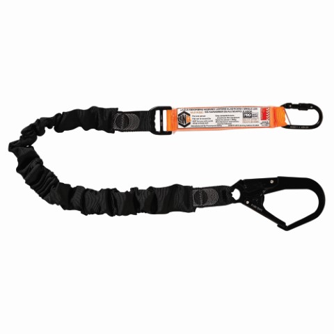 LINQ WEBBING LANYARD ELASTIC SNG LEG 1X SG KARABINER 1X D.A SCAFF HOOK